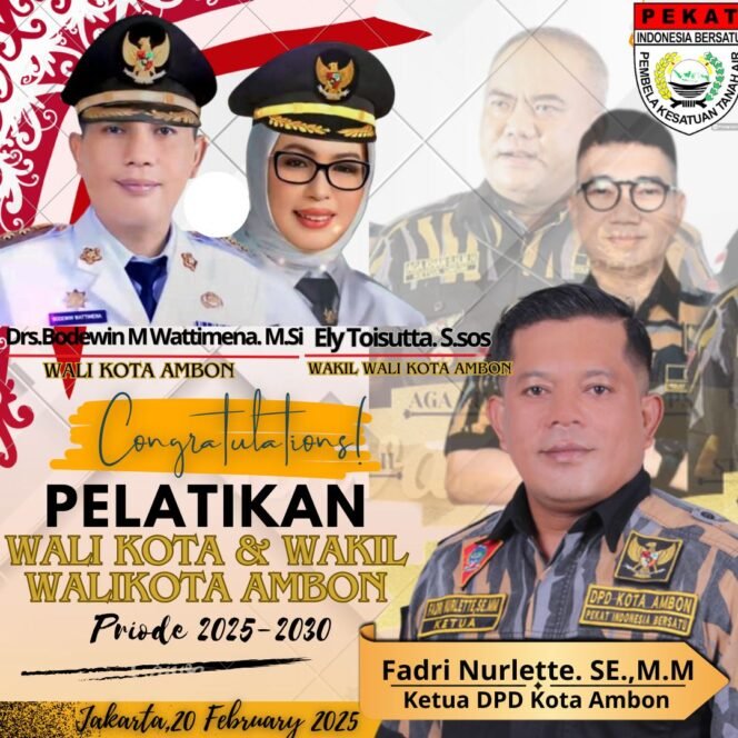 
					Ketua Pekat IB Kota Ambon, Dukung Perombakan Kabinet Walikota Bodewin-Ely Untuk Menjadikan Ambon Naik Kelas