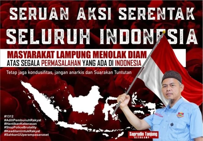 
					‎AMP: Dukung Perjuangan Buruh, Mahasiswa, dan Masyarakat Lampung, gelar Aksi Akbar di DPRD Provinsi senin mendatang.