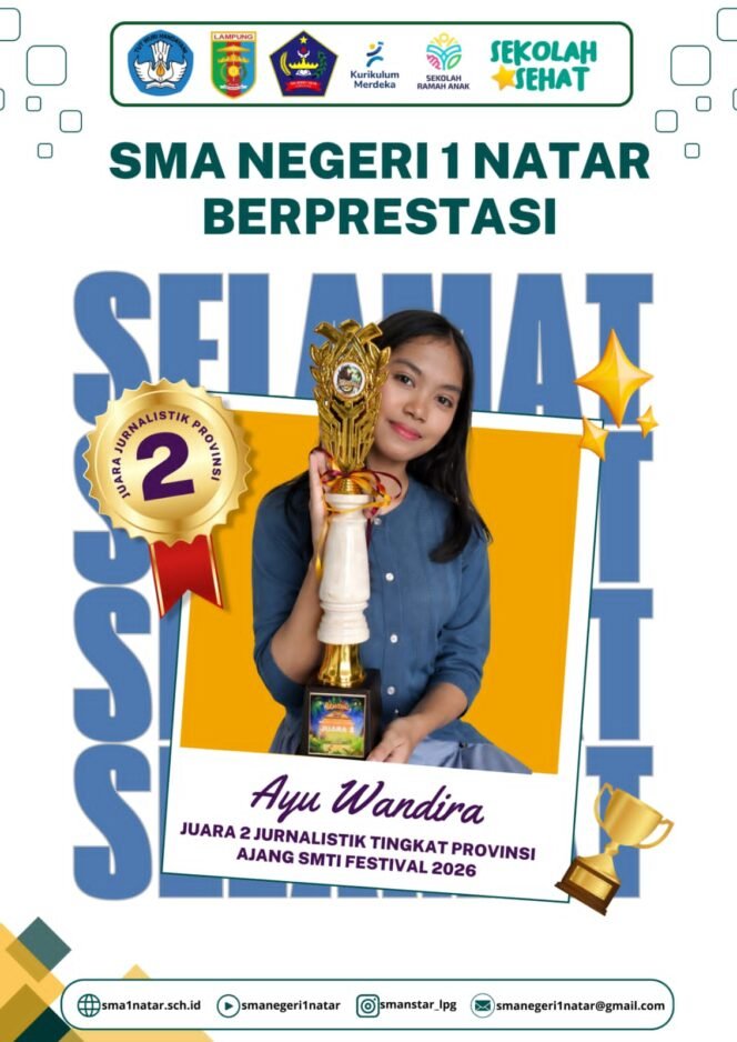 
					Ayu Wadira, Siswi SMAN 1 Natar Juara 2 Jurnalistik Tingkat Provinsi Lampung