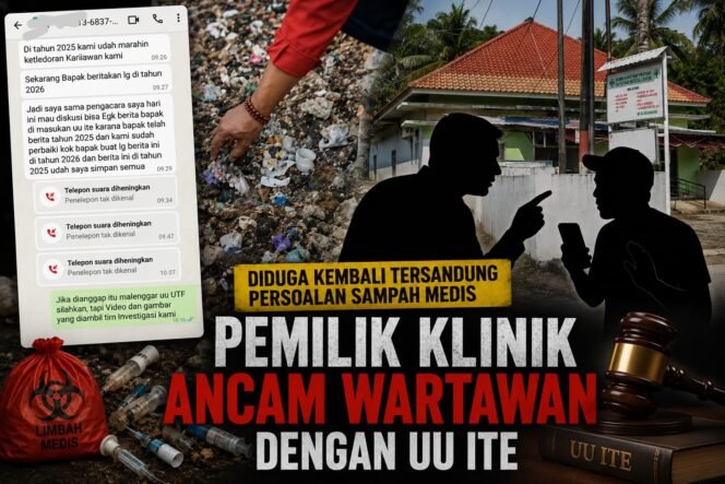 
					Diduga Kembali Tersandung Persoalan Sampah Medis, Pemilik Klinik Alfatih Medical Center Ancam Wartawan dengan UU ITE